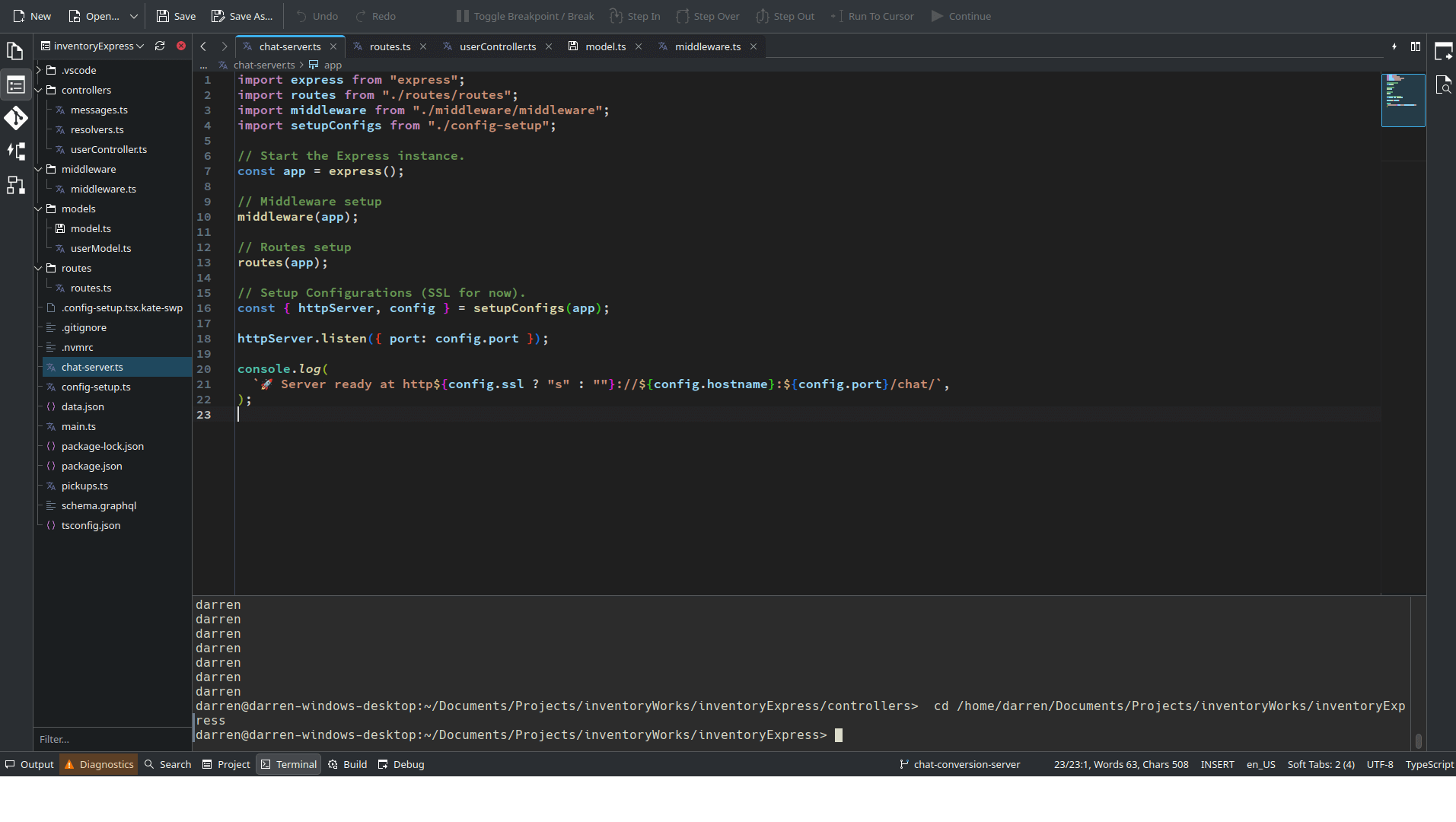 Node express server with GraphQL